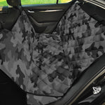 Black And Grey Camouflage Print Pet Car Back Seat Cover