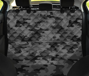 Black And Grey Camouflage Print Pet Car Back Seat Cover