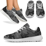 Black And Grey Camouflage Print Sport Shoes GearFrost