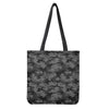 Black And Grey Camouflage Print Tote Bag
