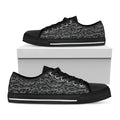Black And Grey Digital Camo Print Black Low Top Sneakers