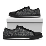 Black And Grey Digital Camo Print Black Low Top Shoes