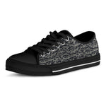 Black And Grey Digital Camo Print Black Low Top Shoes