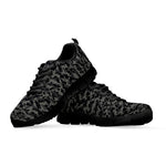 Black And Grey Digital Camo Print Black Sneakers