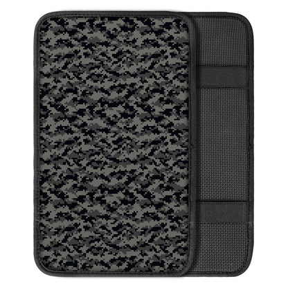 Black And Grey Digital Camo Print Car Center Console Cover