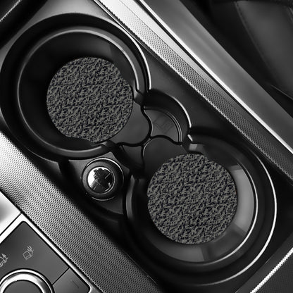 Black And Grey Digital Camo Print Car Coasters