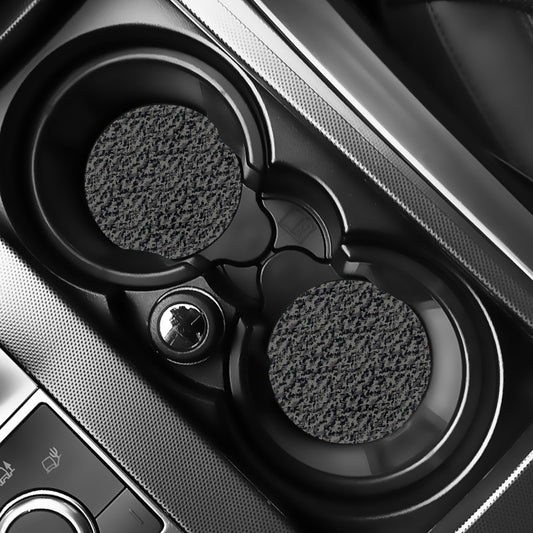 Black And Grey Digital Camo Print Car Coasters