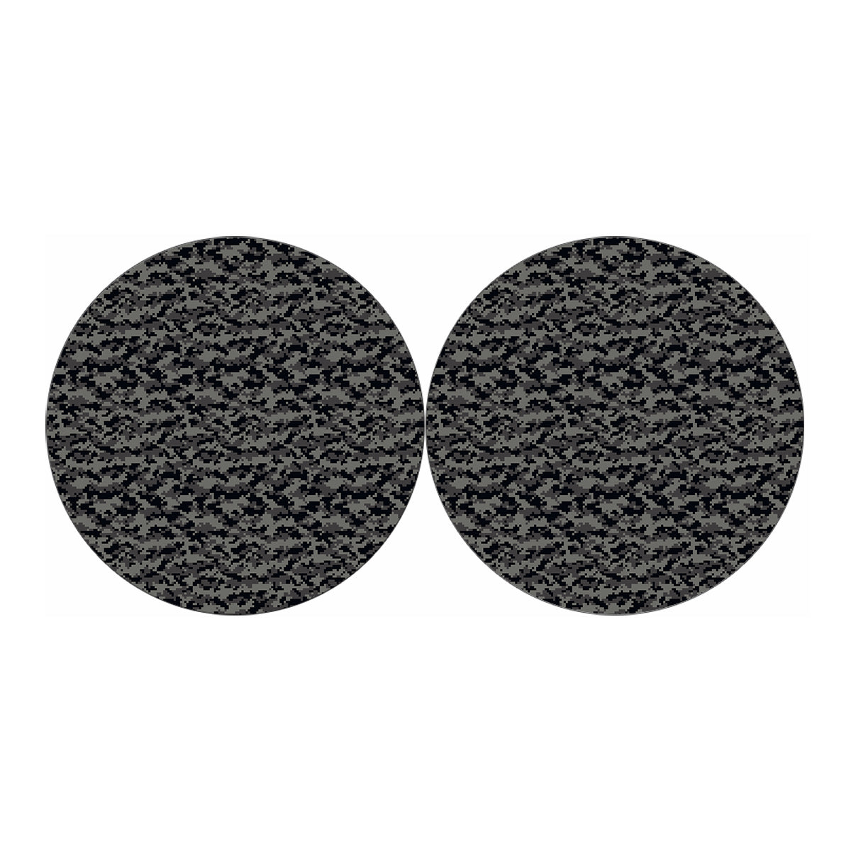 Black And Grey Digital Camo Print Car Coasters
