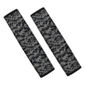 Black And Grey Digital Camo Print Car Seat Belt Covers