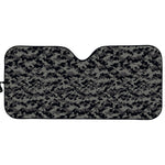 Black And Grey Digital Camo Print Car Sun Shade