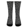 Black And Grey Digital Camo Print Crew Socks