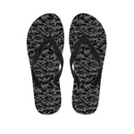 Black And Grey Digital Camo Print Flip Flops