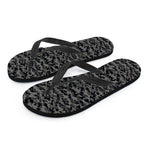 Black And Grey Digital Camo Print Flip Flops