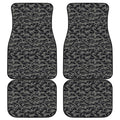 Black And Grey Digital Camo Print Front and Back Car Floor Mats