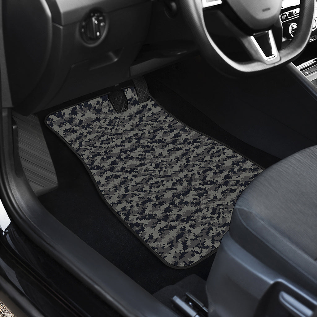 Black And Grey Digital Camo Print Front Car Floor Mats