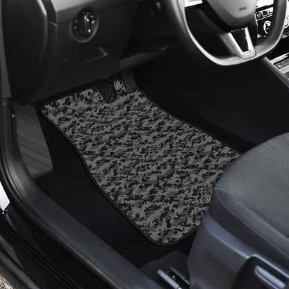 Black And Grey Digital Camo Print Front Car Floor Mats
