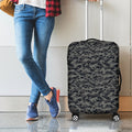 Black And Grey Digital Camo Print Luggage Cover