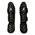 Black And Grey Digital Camo Print Muay Thai Shin Guards