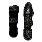 Black And Grey Digital Camo Print Muay Thai Shin Guard