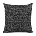 Black And Grey Digital Camo Print Pillow Cover