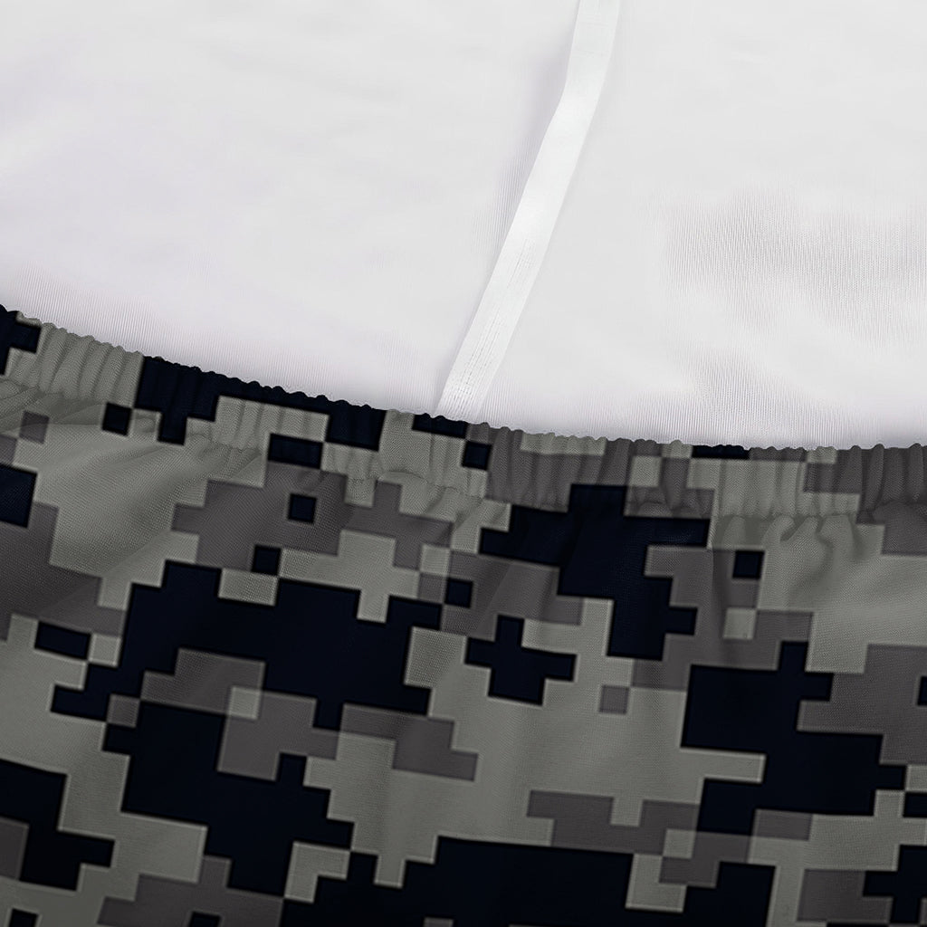 Black And Grey Digital Camo Print Sofa Cover