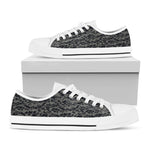 Black And Grey Digital Camo Print White Low Top Shoes