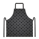 Black And Grey Playing Card Suits Print Apron