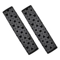 Black And Grey Playing Card Suits Print Car Seat Belt Covers