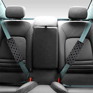 Black And Grey Playing Card Suits Print Car Seat Belt Covers