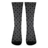 Black And Grey Playing Card Suits Print Crew Socks