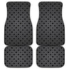 Black And Grey Playing Card Suits Print Front and Back Car Floor Mats