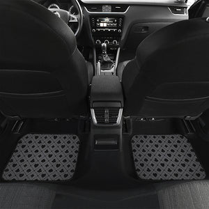 Black And Grey Playing Card Suits Print Front and Back Car Floor Mats