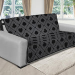 Black And Grey Playing Card Suits Print Futon Protector