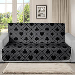 Black And Grey Playing Card Suits Print Futon Protector