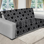 Black And Grey Playing Card Suits Print Futon Protector