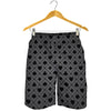 Black And Grey Playing Card Suits Print Men's Shorts