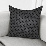 Black And Grey Playing Card Suits Print Pillow Cover
