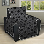 Black And Grey Playing Card Suits Print Recliner Protector