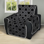 Black And Grey Playing Card Suits Print Recliner Protector