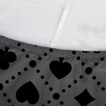 Black And Grey Playing Card Suits Print Sofa Cover