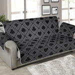 Black And Grey Playing Card Suits Print Sofa Protector