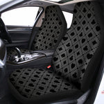 Black And Grey Playing Card Suits Print Universal Fit Car Seat Covers