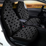 Black And Grey Playing Card Suits Print Universal Fit Car Seat Covers