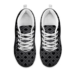 Black And Grey Playing Card Suits Print White Sneakers