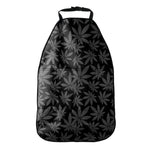 Black And Grey Pot Leaf Pattern Print Car Seat Organizers