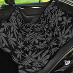 Black And Grey Pot Leaf Pattern Print Pet Car Back Seat Cover