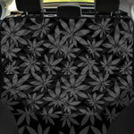 Black And Grey Pot Leaf Pattern Print Pet Car Back Seat Cover