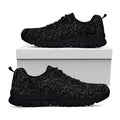 Black And Grey Western Floral Print Black Running Shoes