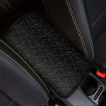 Black And Grey Western Floral Print Car Center Console Cover