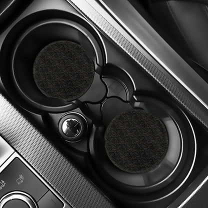Black And Grey Western Floral Print Car Coasters